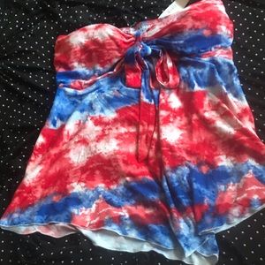 Beautiful Tie dye strapless top  XL 15-16